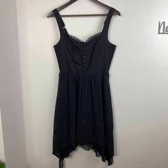 Hot Topic Dresses & Skirts - Hot Topic - Black Corset Midi Skater Dress